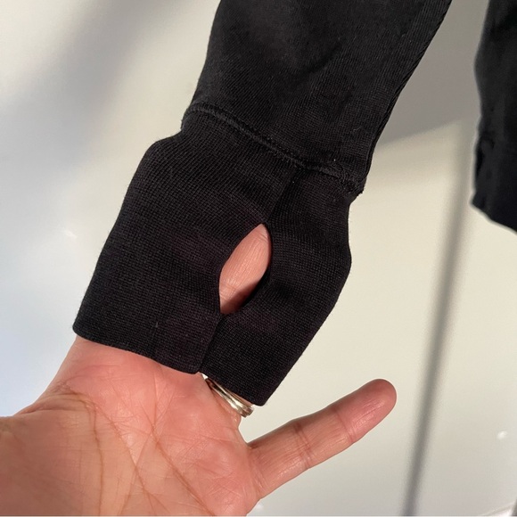 Sweaty Betty Black Longline sweatshirt size XS preowned - Picture 2 of 7